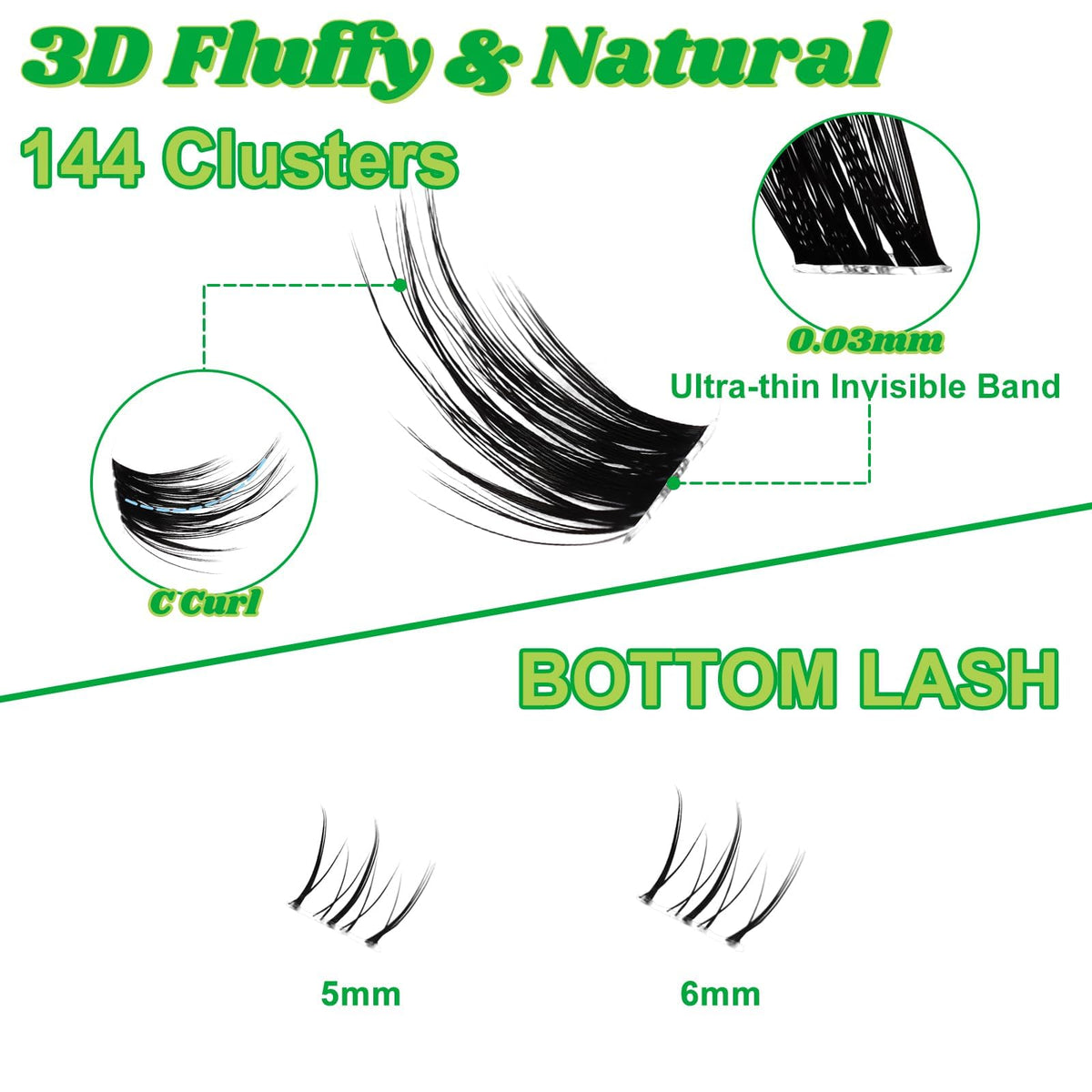 Fowendia soft born-soft lashes provide lightweight comfort and a natural appearance.