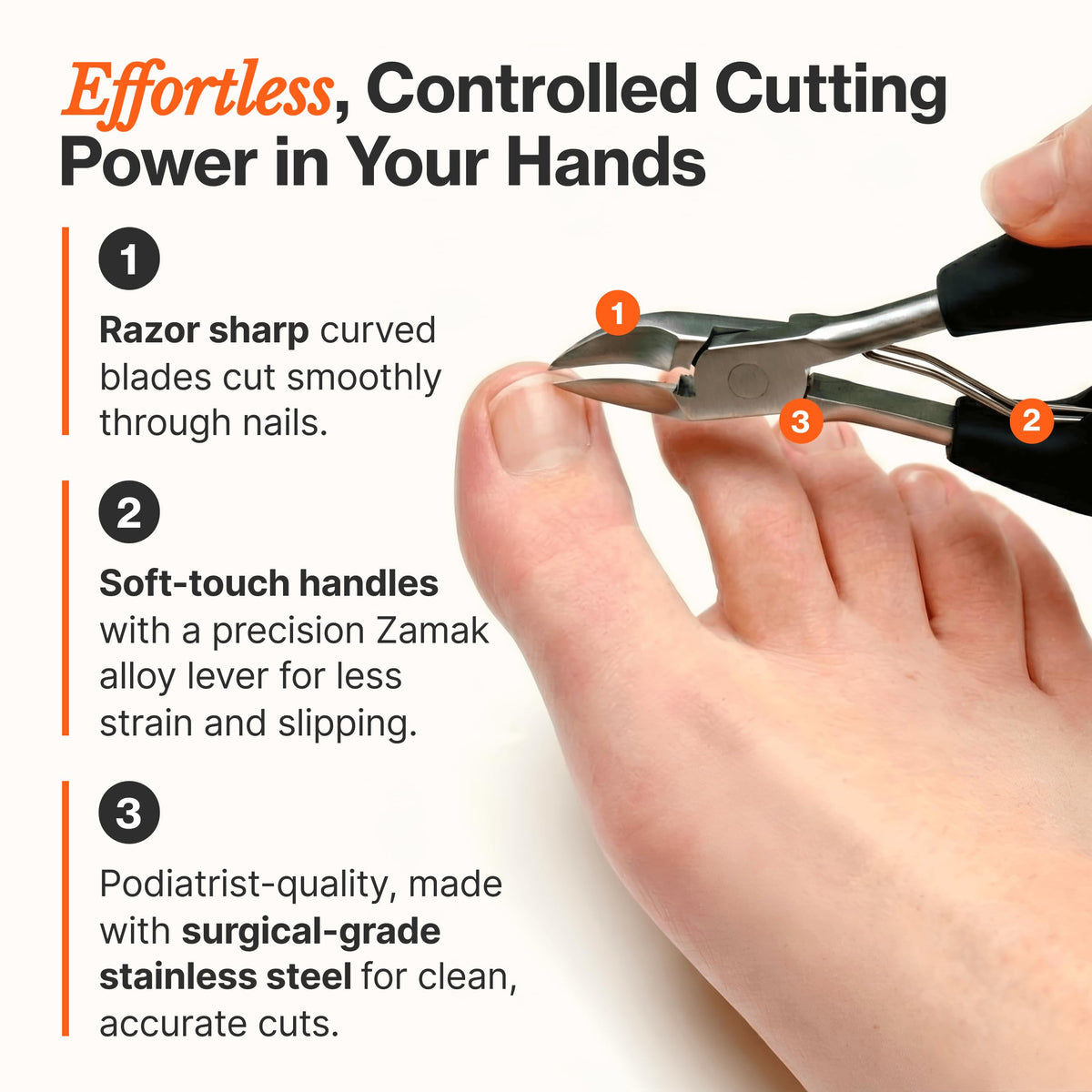 Fox Medical Equipment ergonomic handle close-up for reduced hand strain