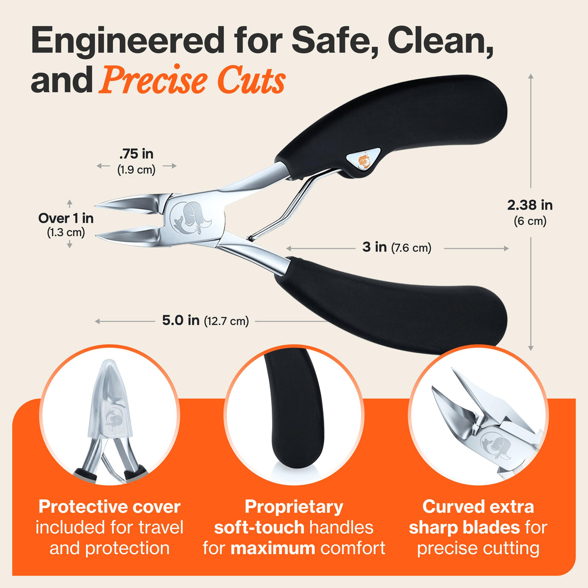 Fox Medical Equipment thick nails cutting action view for tough nails