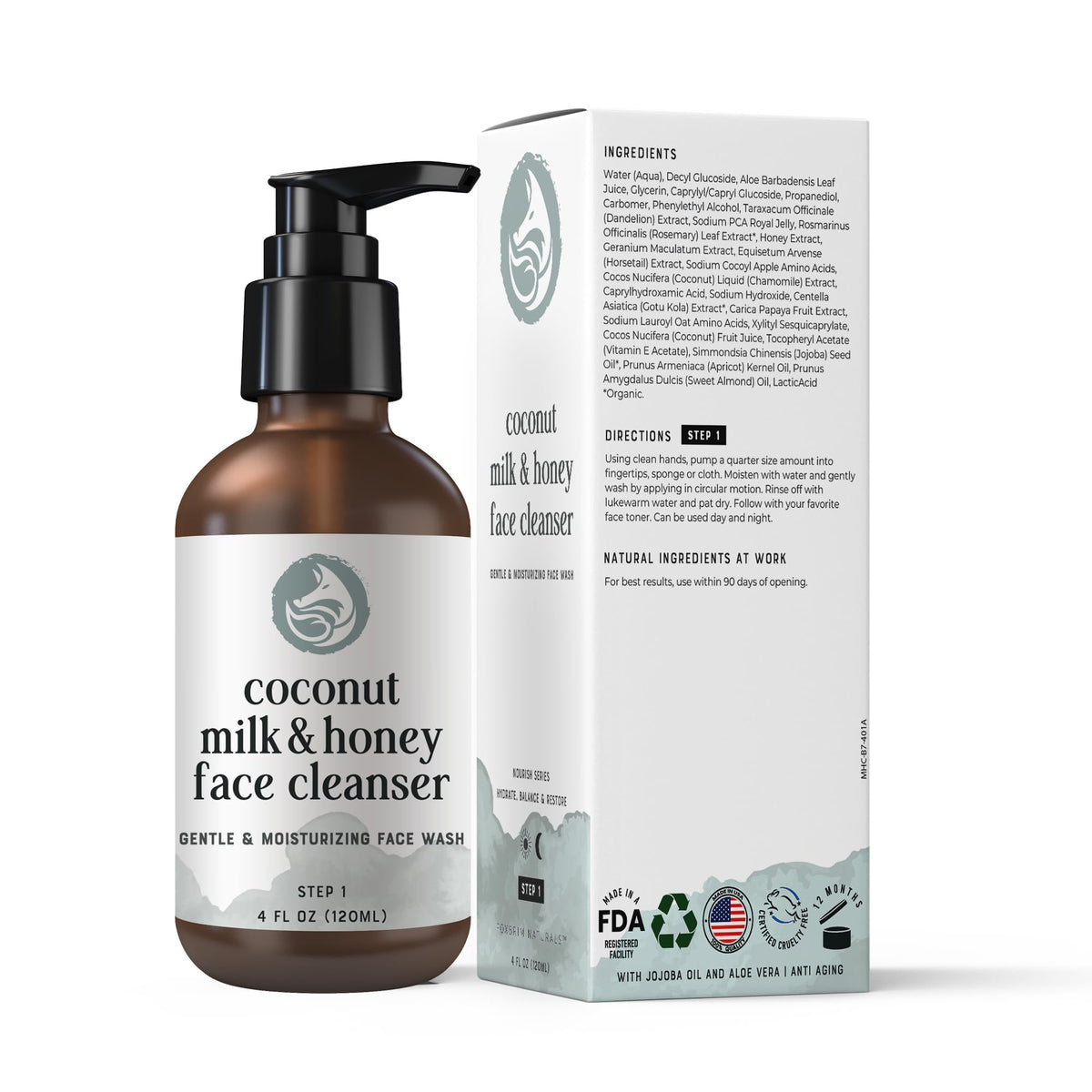 Image suggesting pairing Foxbrim Naturals cleanser with Orange Blossom Toner