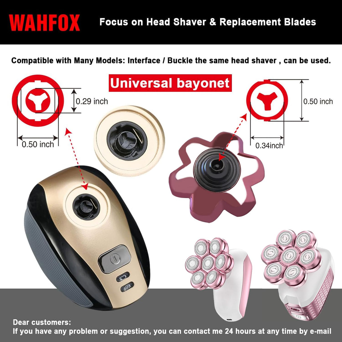 FOXSONIC precision blades deliver smooth, close shaves