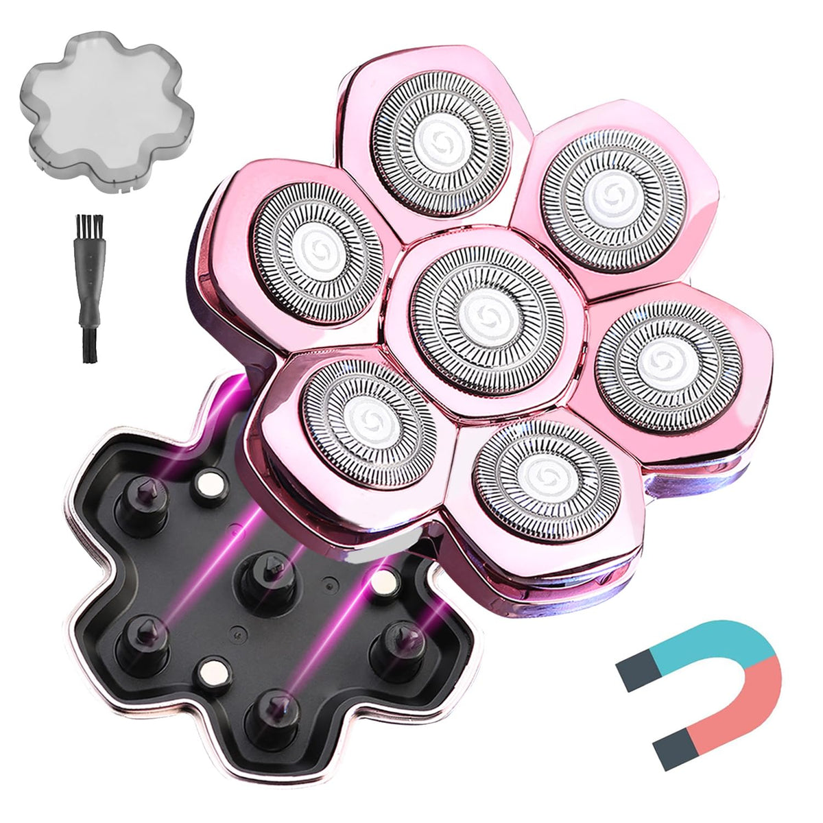 FOXSONIC universal magnetic 7-blade blades for secure, quick-blade changes