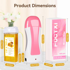 FOCTXI leg waxing setup showing easy at-home hair removal