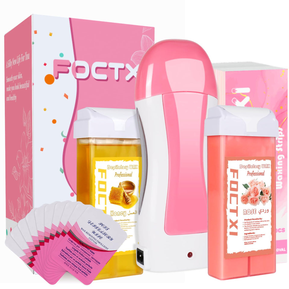 FOCTXI roller waxing kit for at-home leg hair removal