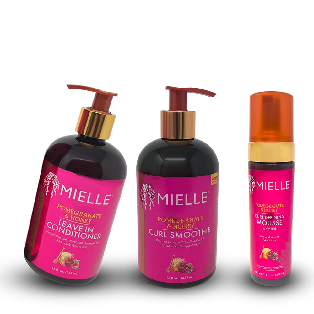 Foxy Cat Mielle Pomegranate & Honey Leave-In Conditioner bottle for lasting moisture
