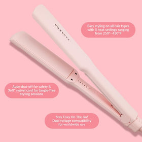 FoxyBae Sleek & Slay 360-cord image emphasizes tangle-free styling sessions.