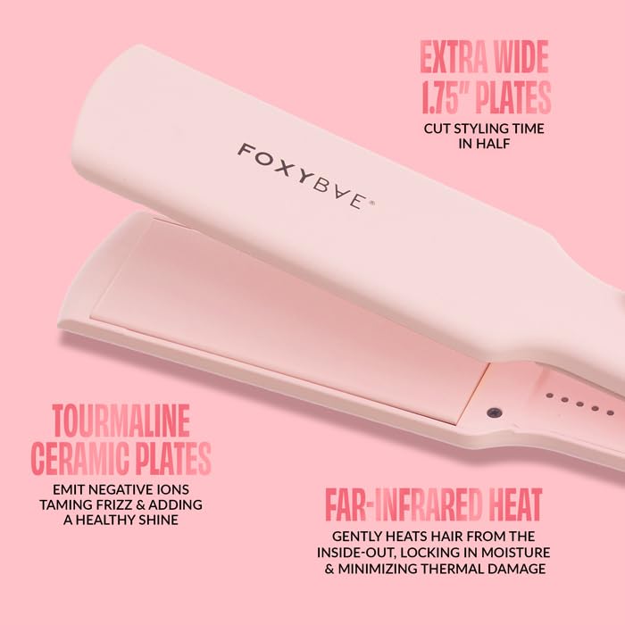 FoxyBae Sleek & Slay dual voltage label signals worldwide travel readiness.