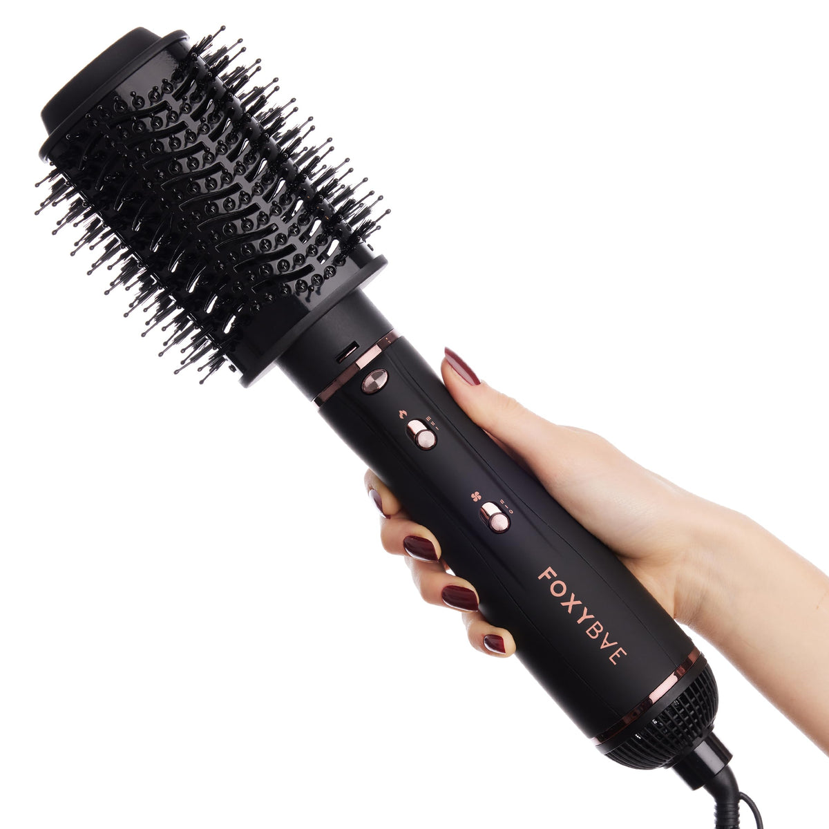 FoxyBae Super Styler blowout dryer brush adds volume and smooths hair