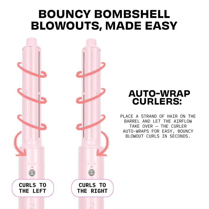 FoxyBae Super Styler Pro titanium barrels heat evenly for quick, consistent curls.