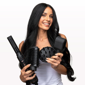 FoxyBae Super Styler with tourmaline technology reduces static and enhances shine
