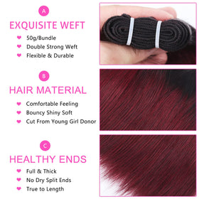 FQ color-ready bundles in 1b/99j ombre for vibrant looks.