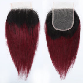 FQ 4x4 lace closure with baby hairs for a natural hairline.