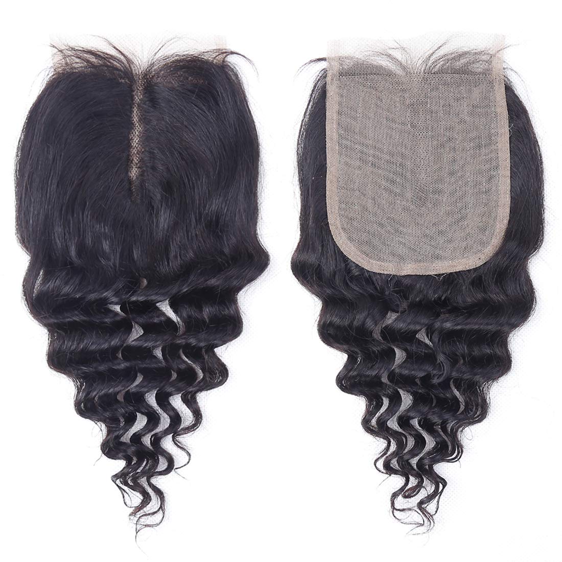 FQ Brazilian virgin hair bundle with deep wave texture in natural color