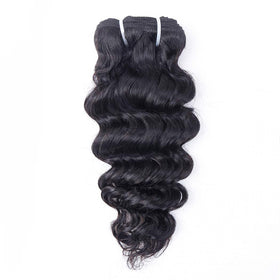 FQ deep wave bundles close-up highlighting smooth texture