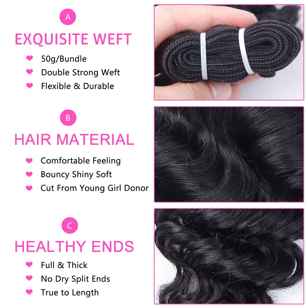 FQ bundles with double machine weft and shiny finish for easy wear