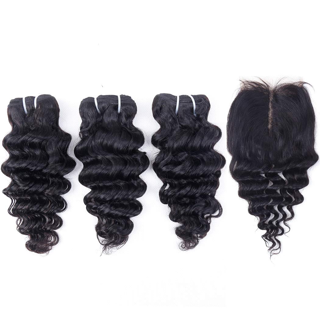FQ closure middle part 4x4 lace close-up for versatile styling