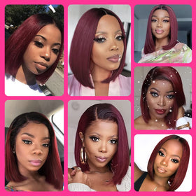 FQ heat-friendly hair that can be straightened or curled.