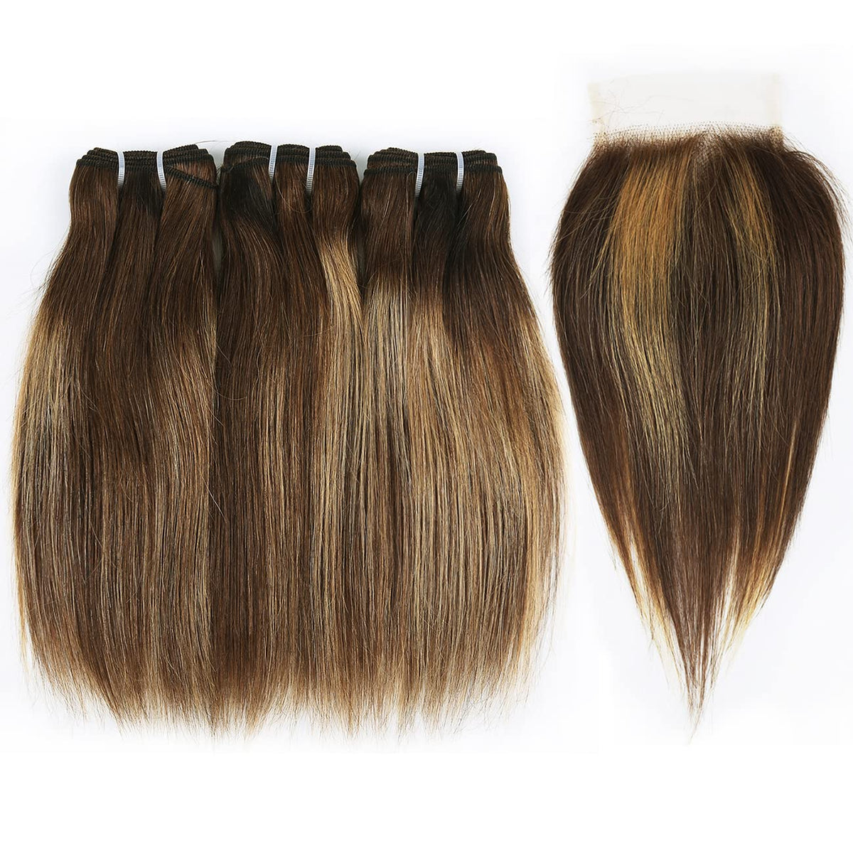 FQ ombre honey blond color showing sun-kissed gradient on straight hair.