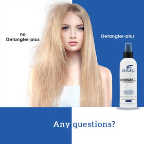 FRAGFRE Detangler-plus unscented bottle emphasizes hypoallergenic, fragrance-free care.