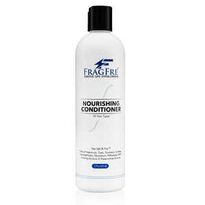 FRAGFRE fragrance-free conditioner bottle highlights fragrance-free formula for sensitive skin.