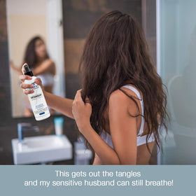 FRAGFRE Fragrance-free haircare formula on display for fragrance-free routine.
