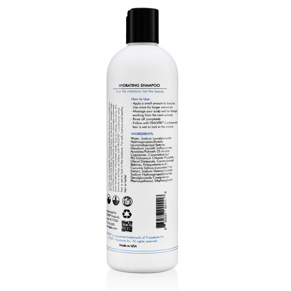 FRAGFRE Ingredient-free list image—absence of sulfates and parabens