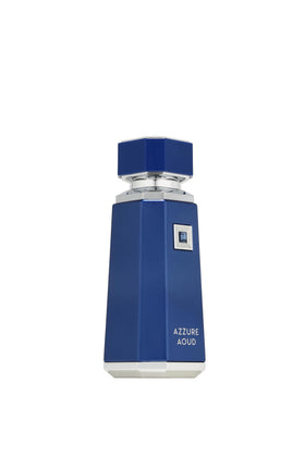 Fragrance World French Avenue Azzure Aoud bottle side profile for versatile styling