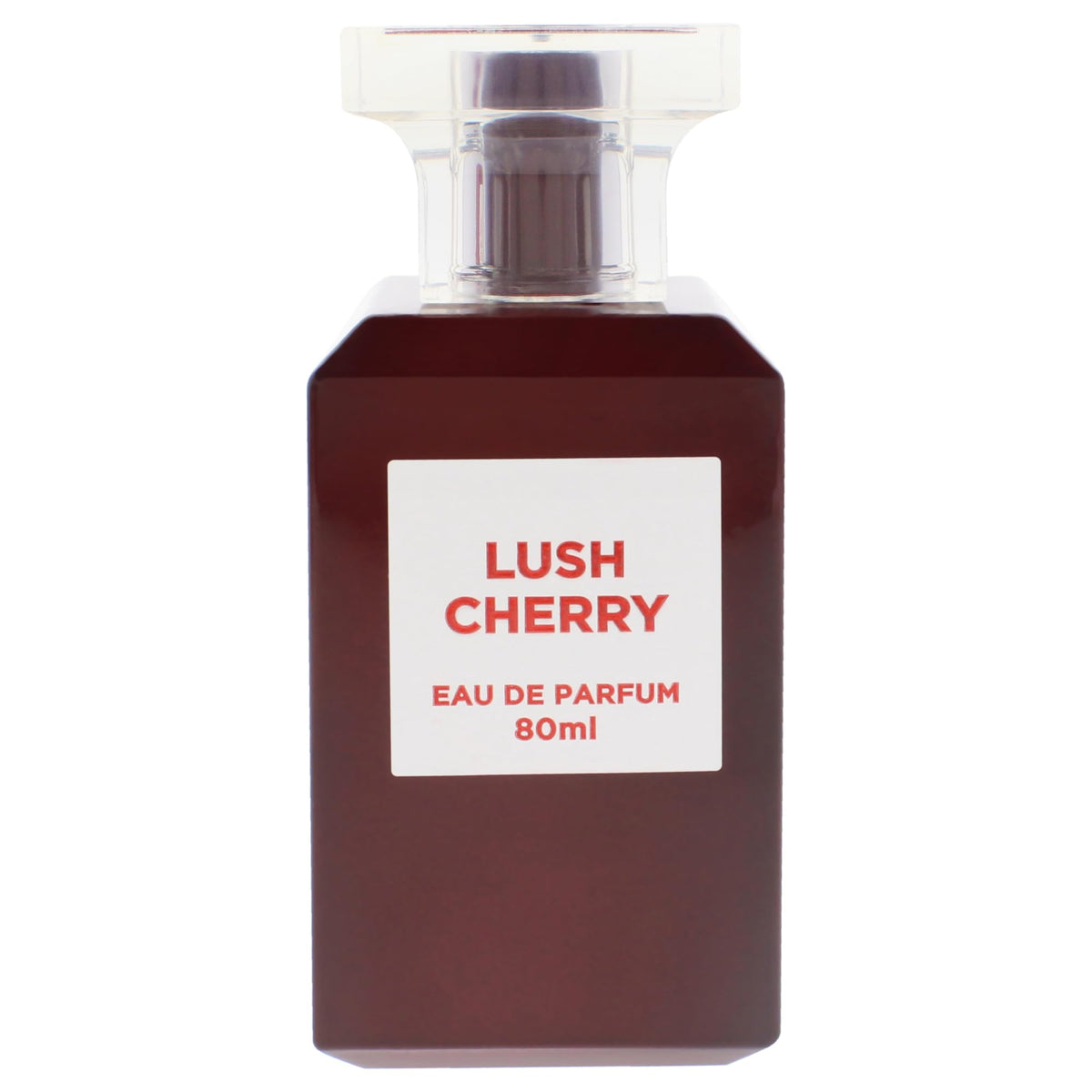 Fragrance World Lush Cherry cap close-up highlighting premium packaging