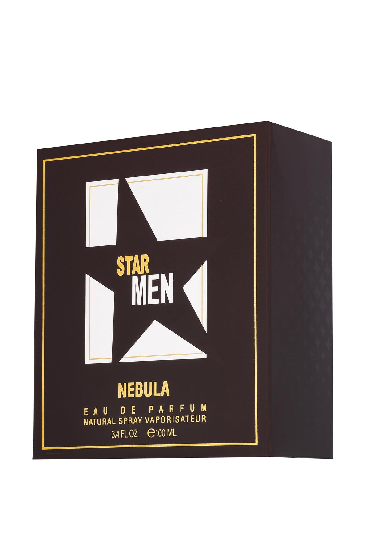 Star Men Nebula EDP on dresser side view for everyday luxury