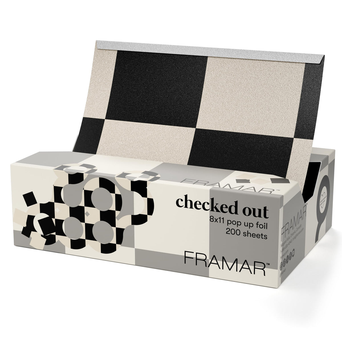 FRAMAR 8x11 pop-up hair foil for fast, clean color application at the salon