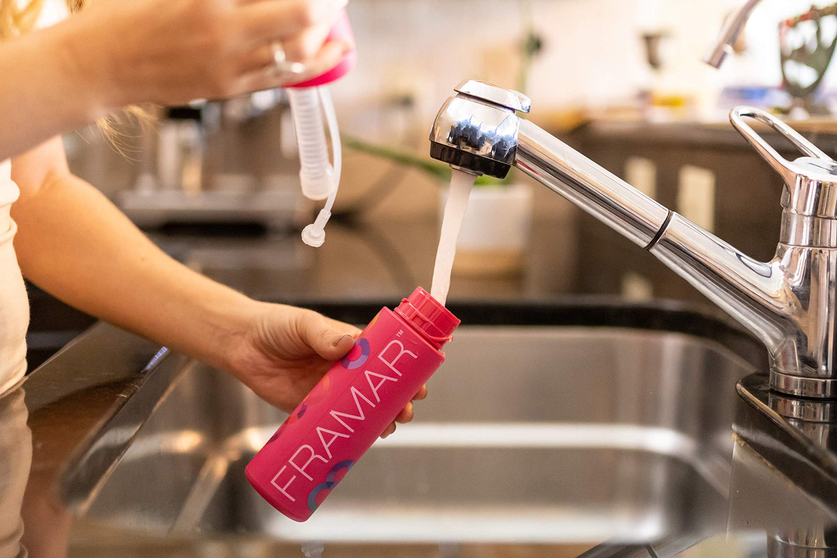 FRAMAR aerosol-free spray bottle for eco-friendly misting.