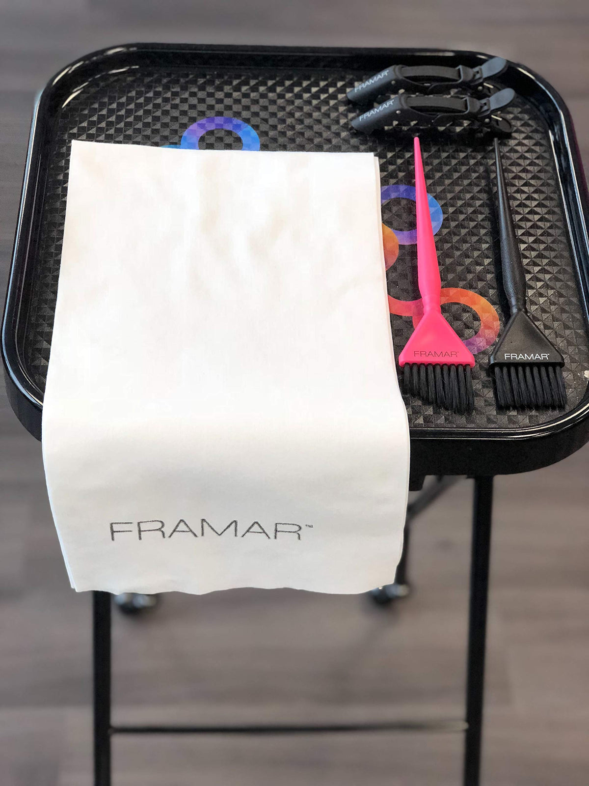FRAMAR hair wrap towels ideal for quick drying and client comfort.