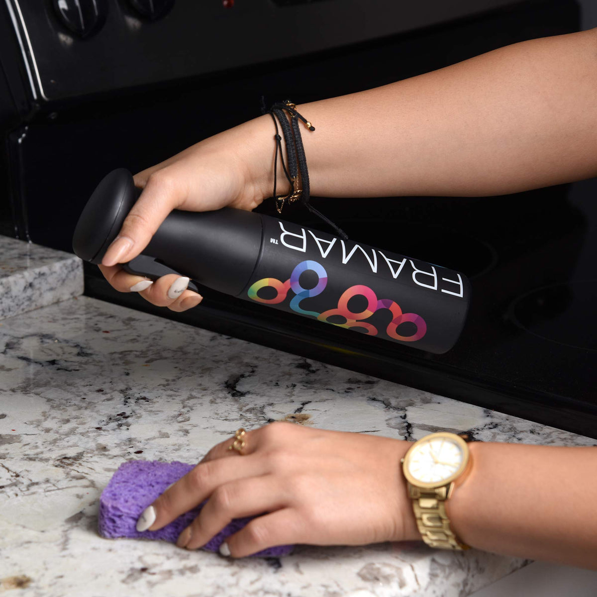 FRAMAR bold matte black design adds a professional look to any setup