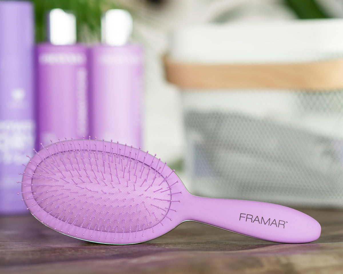 Detangling FRAMAR brush reducing frizz and static for smoother hair