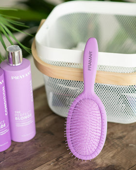 FRAMAR detangling brush suitable for kids with tender scalps