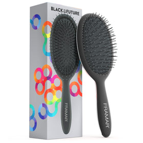 FRAMAR Detangling Brush for wet hair; flexible bristles reduce knot-pulling.