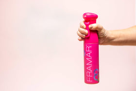 FRAMAR twist-on lid design for easy refills.