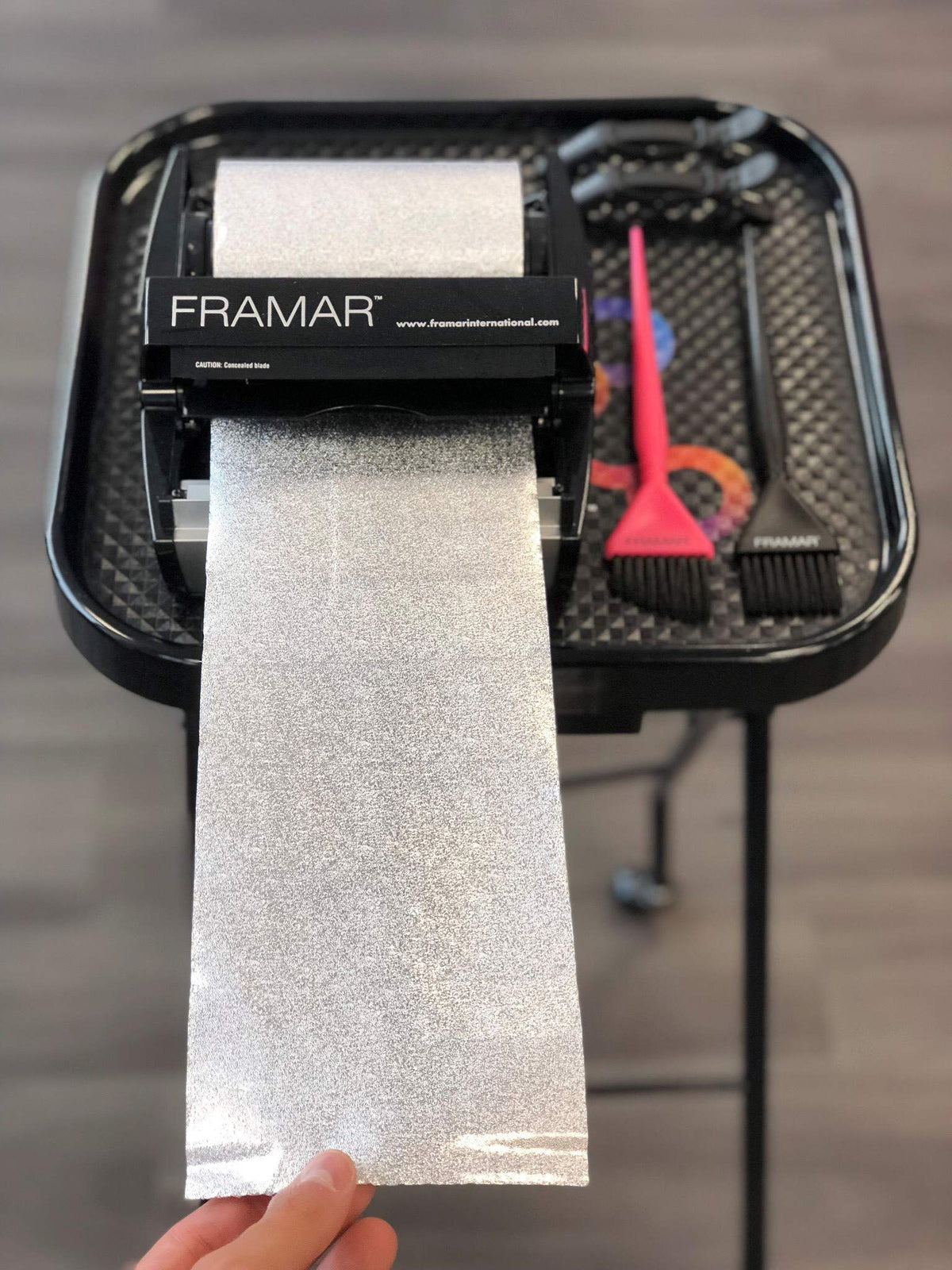 Framar Fold Freak cutting foil length demonstrates customizable pieces for long or short needs.