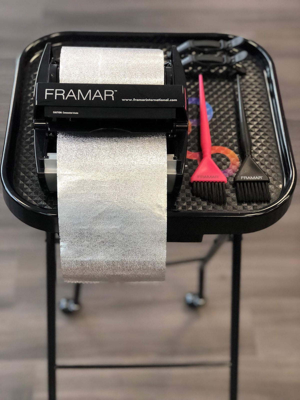 Framar Fold Freak inside foil roll shows controlled foil length without waste.