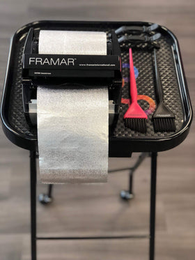 Framar Fold Freak inside foil roll shows controlled foil length without waste.