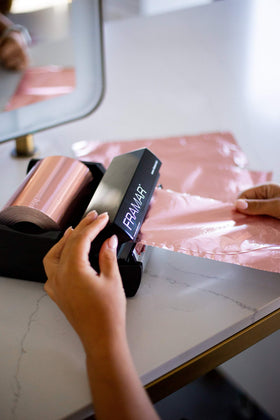FRAMAR rose foil enhances client experience with premium feel during colorization.