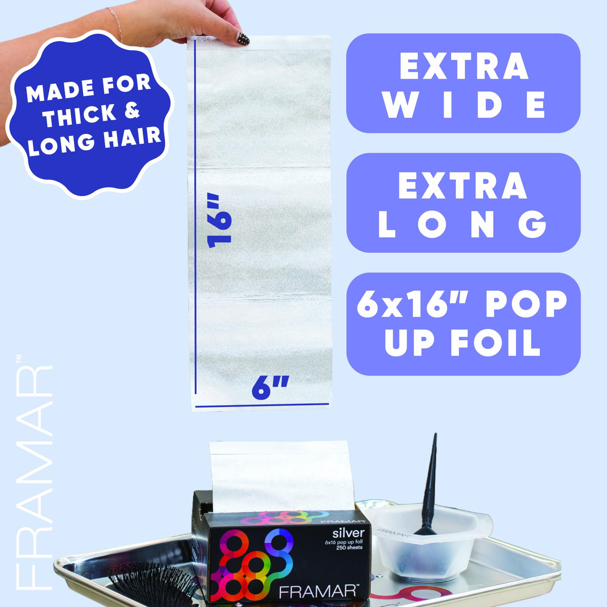 Framar pre cut pre folded foil sheets save chair time.