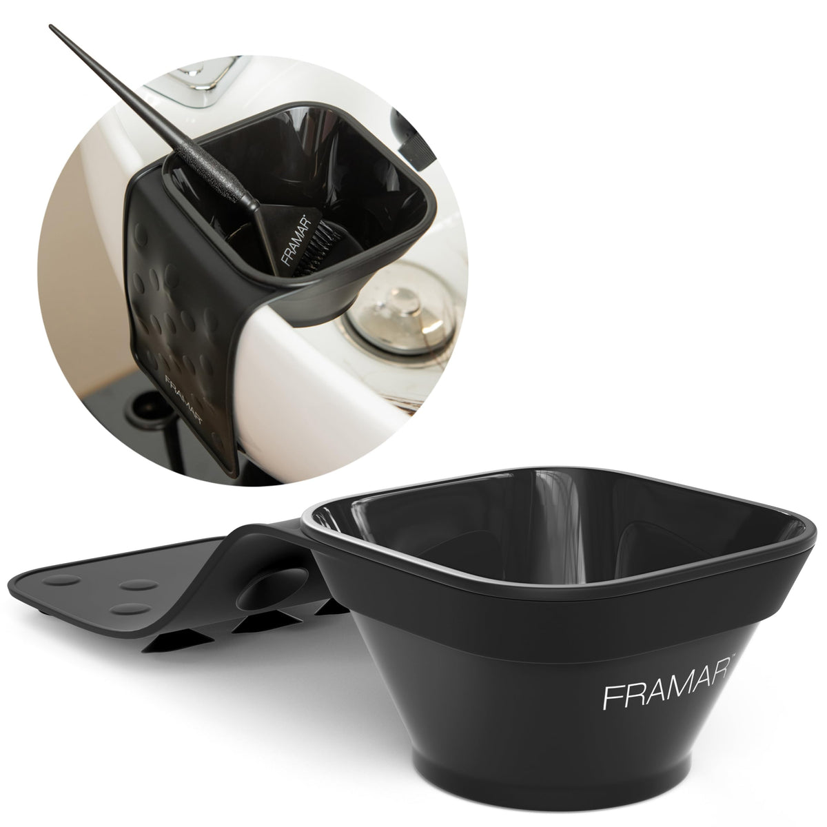 Framar Toning Tub suction sleeve setup shows mess-free toning at the bowl