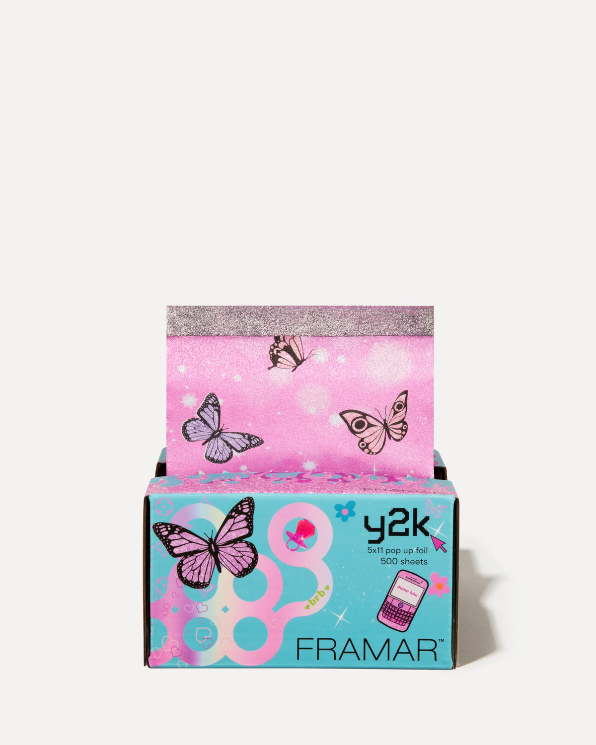 Framar Y2K embossed texture foil provides secure grip for precise foiling.