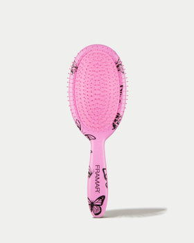 FRAMAR Y2K print detangler brush designed for knot removal without pulling
