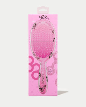FRAMAR Y2K print detangler brush with soft bristles for kids' sensitive scalps