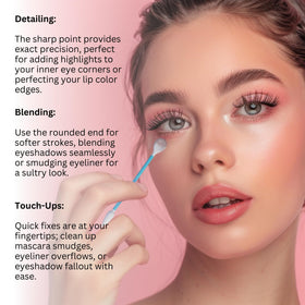 Fran Wilson Eye Tees six-pack provides spare tips for busy routines.