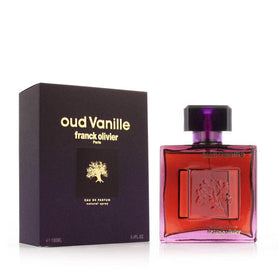 Franck Olivier Oud Vanille bottle, front view, amber-woody fragrance for evening wear.