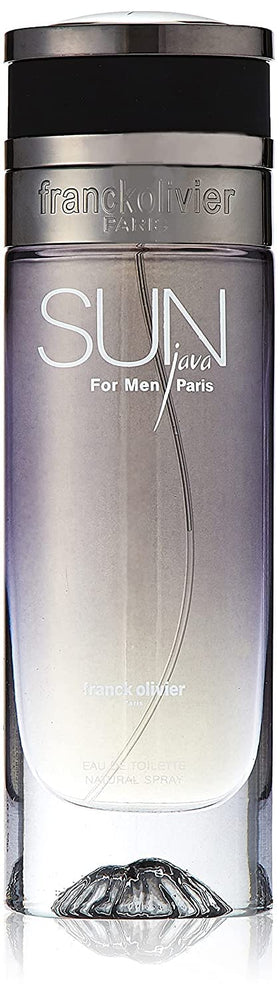 Franck Olivier Sun Java bottle front view for everyday masculine fragrance.