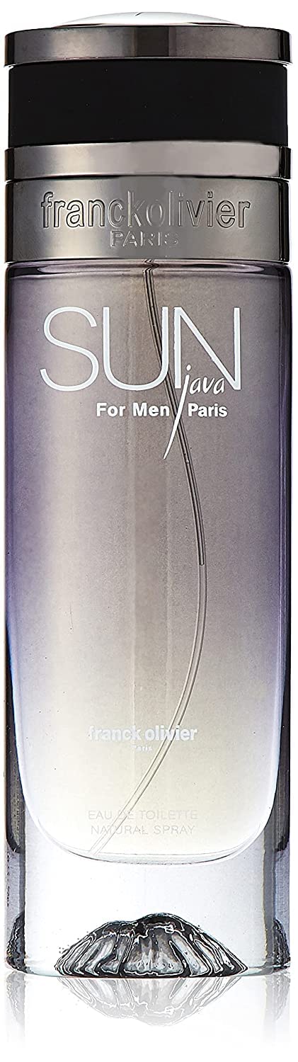 Franck Olivier Sun Java bottle front view for everyday masculine fragrance.